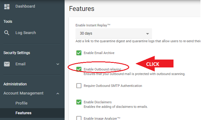 Enabling outbound relay feature – Proofpoint, Inc.